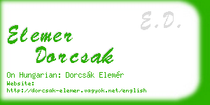 elemer dorcsak business card